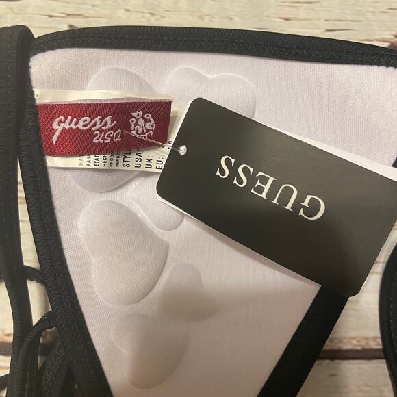 Guess Bikini Top Womens Small Animal Print Leopard Brown Tan Swim Bra Beach Pool - Picture 4 of 6